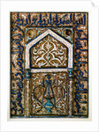 Single-tile tomb-marker in the form of a mihrab by Unknown