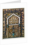 Single-tile tomb-marker in the form of a mihrab by Unknown