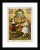 Card showing a boy and a girl pulling Christmas crackers. England, 19th-20th century by Unknown