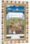 Ladies on a terrace under a canopy. India, Mughal period, c.1725-30 by Unknown