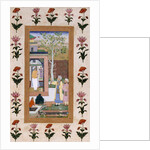 An artist decorating the inner wall of a pavilion. India, early 17th century by Unknown