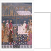 Nawab holding a durbar during a fireworks display. India, early 18th century by Unknown