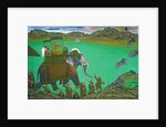 Raja Sarup Singh of Udaipur shooting hogs from a howdah. Udaipur, Indian, mid-19th century by Tara
