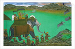 Raja Sarup Singh of Udaipur shooting hogs from a howdah. Udaipur, Indian, mid-19th century by Tara