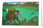 Raja Sarup Singh of Udaipur shooting hogs from a howdah. Udaipur, Indian, mid-19th century by Tara