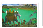 Raja Sarup Singh of Udaipur shooting hogs from a howdah. Udaipur, Indian, mid-19th century by Tara