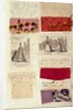Two pages from a textile album by Barbara Johnson