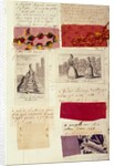Two pages from a textile album by Barbara Johnson
