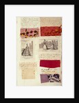 Two pages from a textile album by Barbara Johnson
