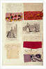 Two pages from a textile album by Barbara Johnson