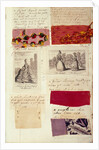 Two pages from a textile album by Barbara Johnson
