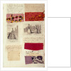 Two pages from a textile album by Barbara Johnson