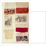 Two pages from a textile album by Barbara Johnson