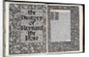 Title pages from The History of Reynard The Foxe by William Morris
