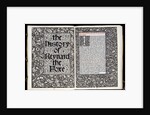Title pages from The History of Reynard The Foxe by William Morris