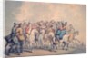 The Betting Post by Thomas Rowlandson