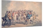 The Betting Post by Thomas Rowlandson