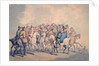 The Betting Post by Thomas Rowlandson