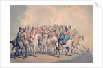 The Betting Post by Thomas Rowlandson