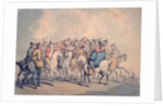 The Betting Post by Thomas Rowlandson
