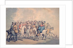 The Betting Post by Thomas Rowlandson