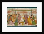 Radha celebrating the Holi festival. Kangra, Punjab Hills, India, late 18th century by Unknown