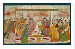 Radha celebrating the Holi festival. Kangra, Punjab Hills, India, late 18th century by Unknown