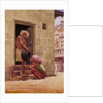 A Drink On The Way, a street scene in Bombay by John Griffiths