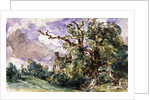 A cottage by a wood at Findon by John Constable