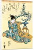 Woman and Chrysanthemum Plant by Utagawa Kuniyoshi