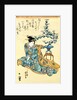 Woman and Chrysanthemum Plant by Utagawa Kuniyoshi