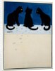 Three Black Cats in The Snow by Louis William Wain
