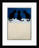 Three Black Cats in The Snow by Louis William Wain