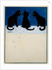 Three Black Cats in The Snow by Louis William Wain