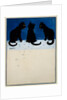Three Black Cats in The Snow by Louis William Wain