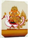 Five-headed Brahma on a goose by Unknown