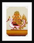 Five-headed Brahma on a goose by Unknown