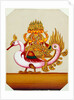 Five-headed Brahma on a goose by Unknown