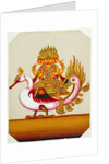 Five-headed Brahma on a goose by Unknown