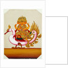 Five-headed Brahma on a goose by Unknown