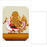 Five-headed Brahma on a goose by Unknown