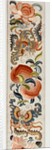 Sleeve band embroidered with peaches and butterflies. China, 19th century by Anonymous