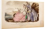 Two Women on Rocks, Le Follet, Journal du Grand Monde. France, 19th century by Anonymous