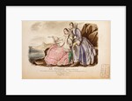 Two Women on Rocks, Le Follet, Journal du Grand Monde. France, 19th century by Anonymous