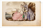 Two Women on Rocks, Le Follet, Journal du Grand Monde. France, 19th century by Anonymous