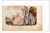 Two Women on Rocks, Le Follet, Journal du Grand Monde. France, 19th century by Anonymous