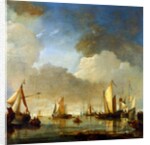 Large Ships and Boats in a Calm by Willem Van de Velde
