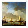 Large Ships and Boats in a Calm by Willem Van de Velde