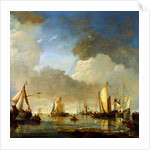 Large Ships and Boats in a Calm by Willem Van de Velde