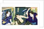 Ichimura Kakitu attacks Nakamura Nakazo with a knife by Ichiyosai Kunichika
